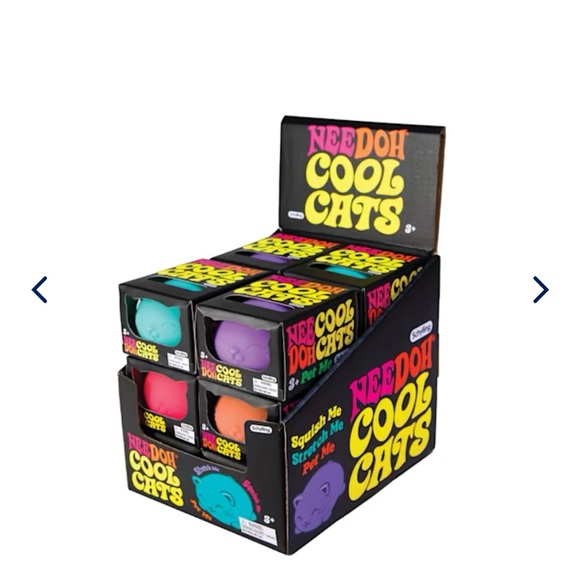 NeeDoh Cool Cats Pink Cat-Shaped Stress Ball NWT - Picture 5 of 10